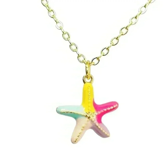 umbrellalaboratory Jewelry - Starfish necklace, dainty minimalist summer jewelry for women made with love